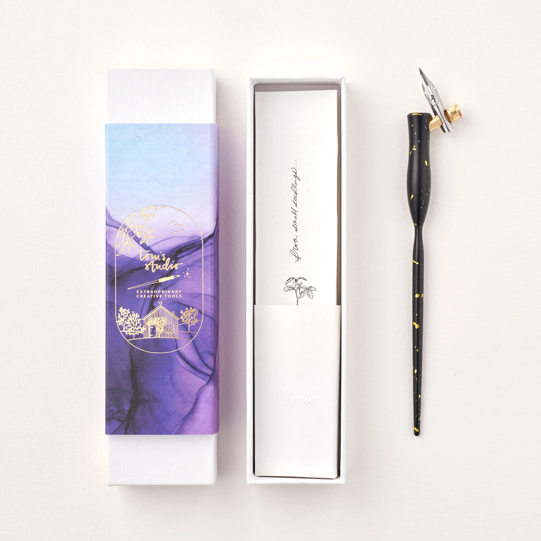 Calligraphy Pen Black & Gold - Image 5