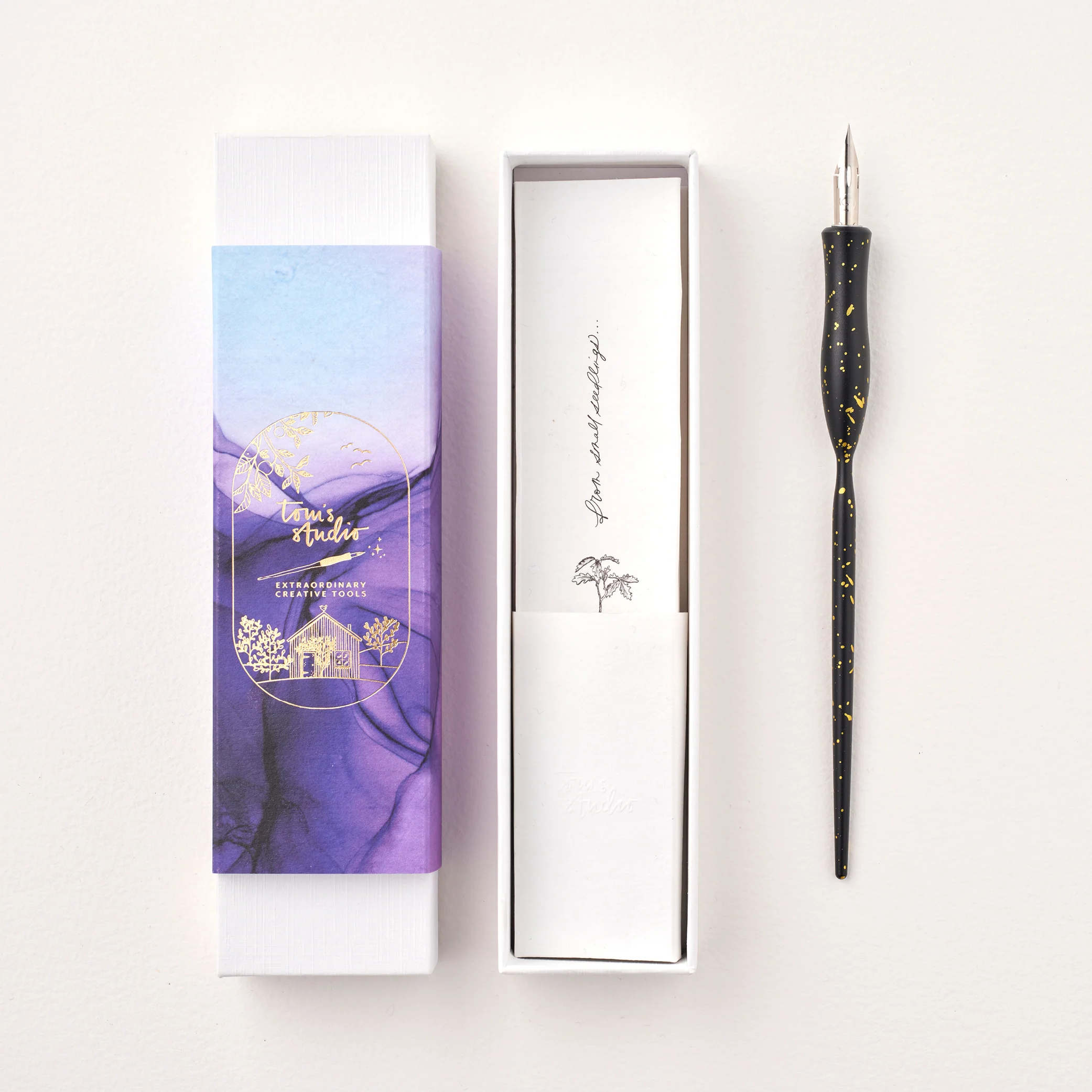 Calligraphy Pen Black & Gold - Image 6