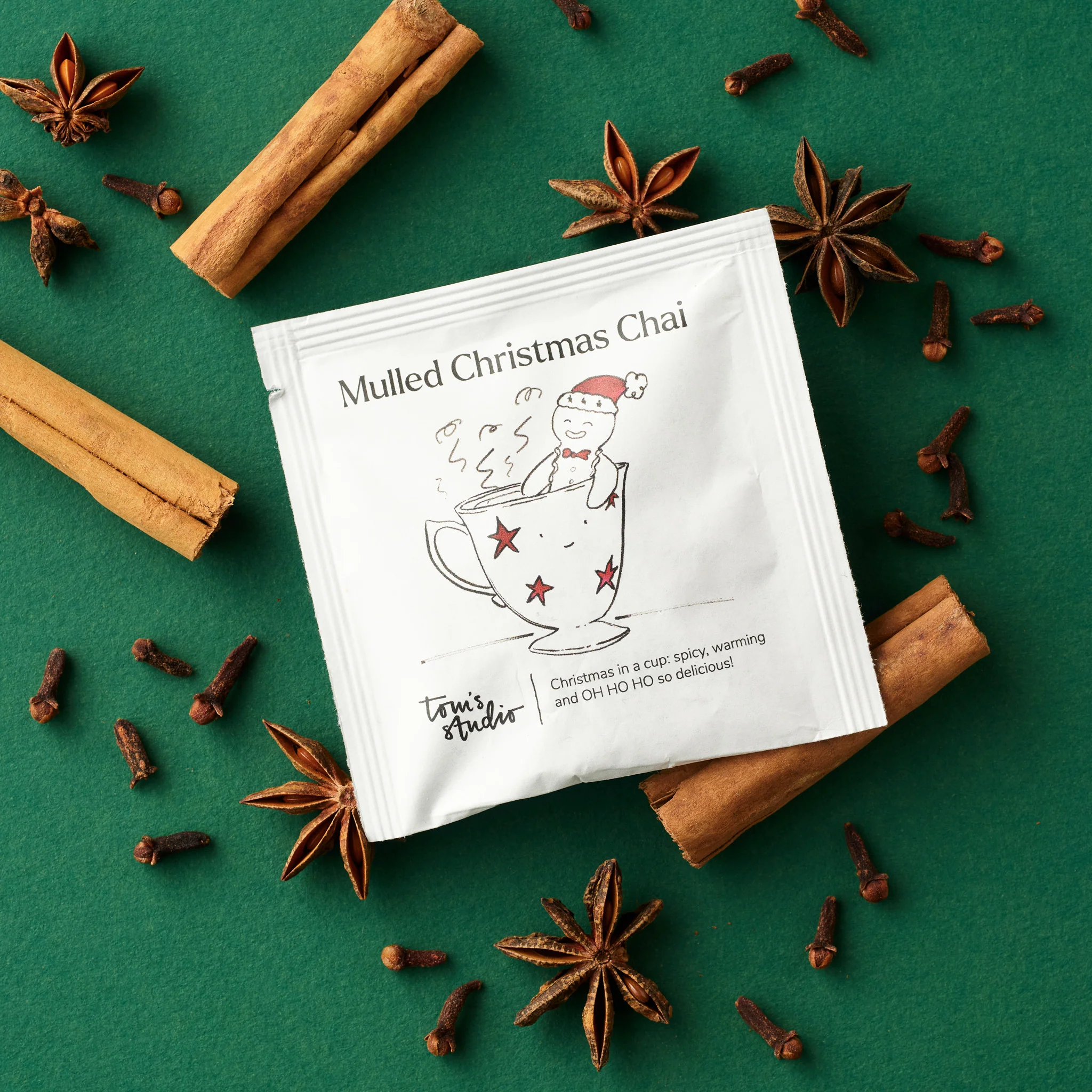 Tom's Studio 'Mulled Christmas Chai' Tea (15 Tea Bags)