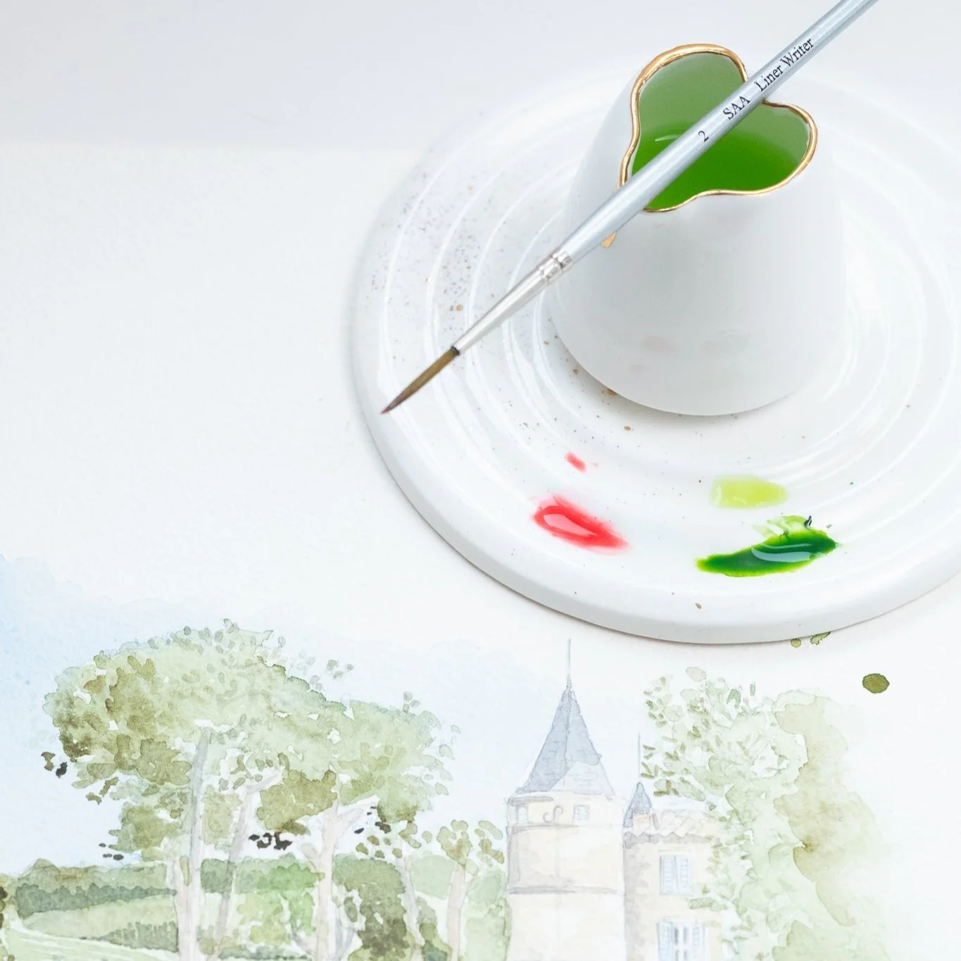 Fine Bone China -  Artist's Water Jug - Image 3